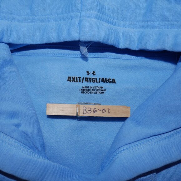 Under Armour Mens Size 4XLT Hoodie Carolina Baby Blue NWT - Picture 6 of 15